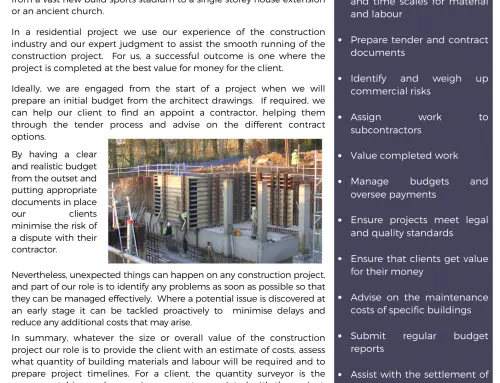 What does a Quantity Surveyor do?