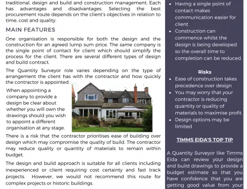 Procurement Options – Design and Build