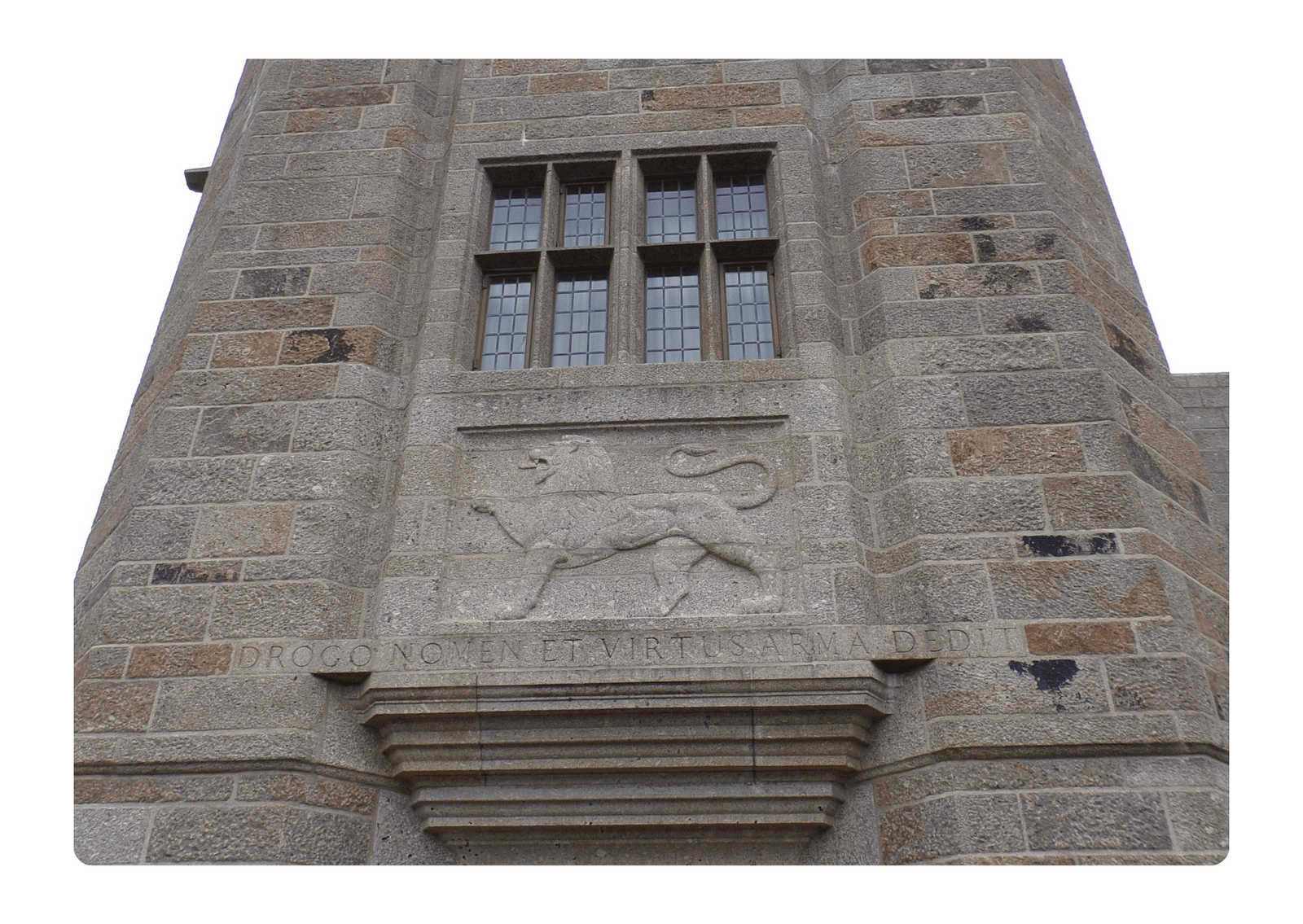 The front elevation above the front door